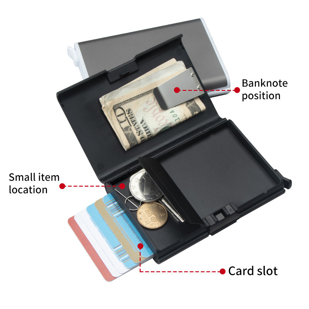 RFID Aluminum Alloy Automatic Pop-up Storage Box Coin Paper Money
