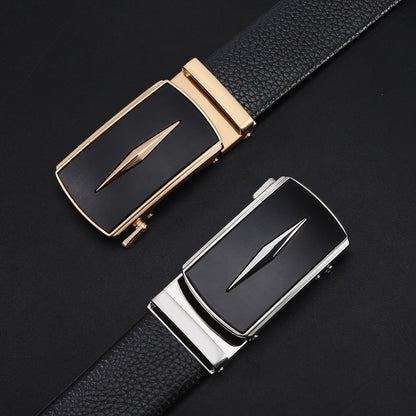 Men's Automatic Leather Buckle Business Belt