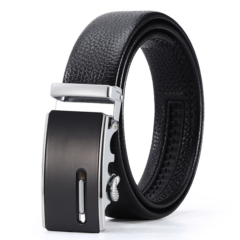 Men's Automatic Leather Buckle Business Belt