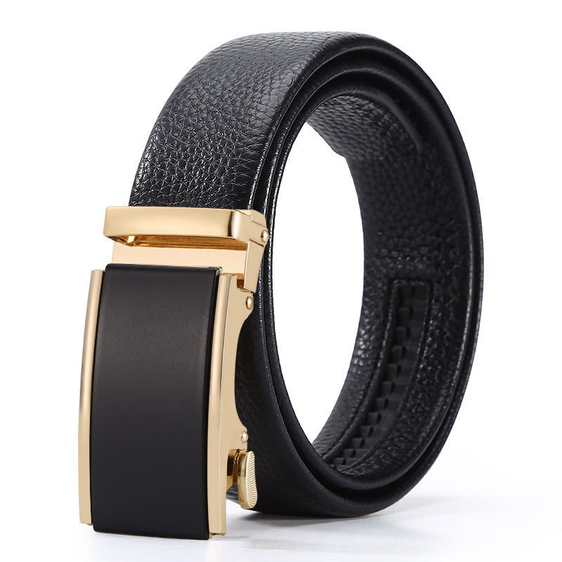 Men's Automatic Leather Buckle Business Belt