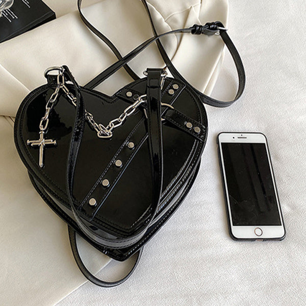Chain Heart-shaped Bags Large Capacity Love Shoulder Bag For Women Valentine's Day