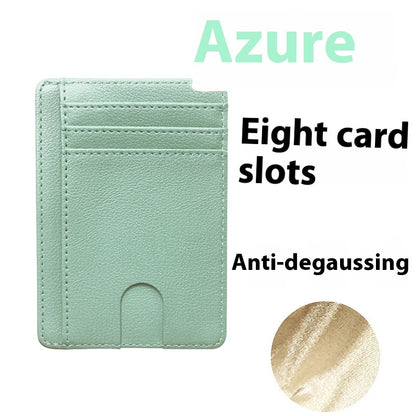 Multiple Card Slots Portable Pu Leather Credit Card Bag Card Holder